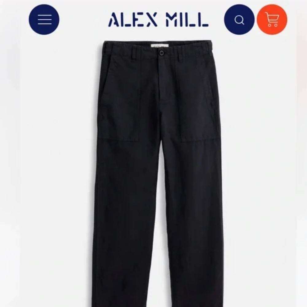 Black Neil utility straight leg